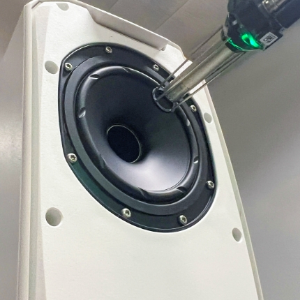 Speaker being tested